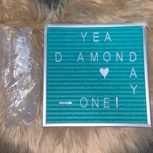 Used once letterboard decoration